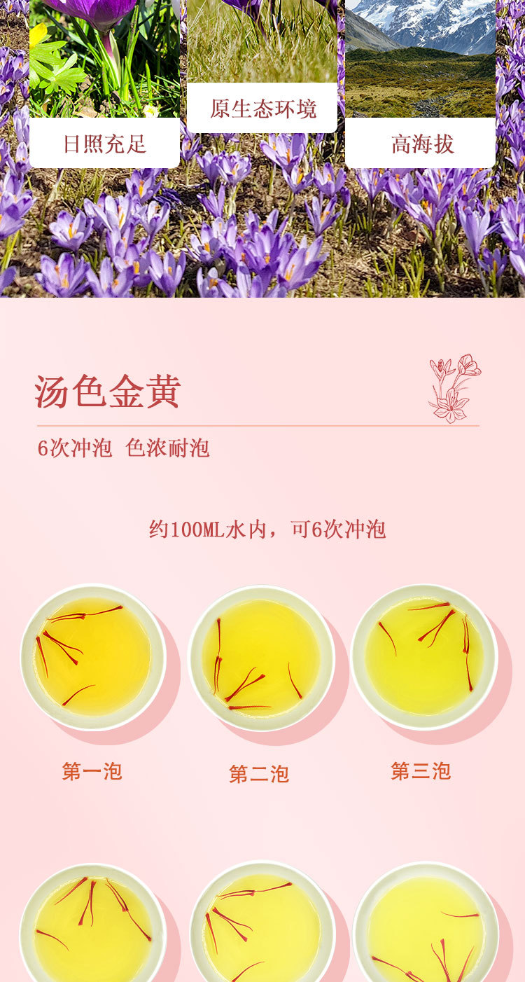 Premium Saffron Threads Zang Hong Hua 3g Gift Bottle Culinary Herbal Spice quality and texture