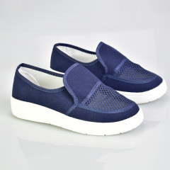 Direct Sales Dongguan PU Anti-static Mesh Surface Thick Soft Sole Dust-Free Elastic Breathable Food and Pharmaceutical Work Shoes