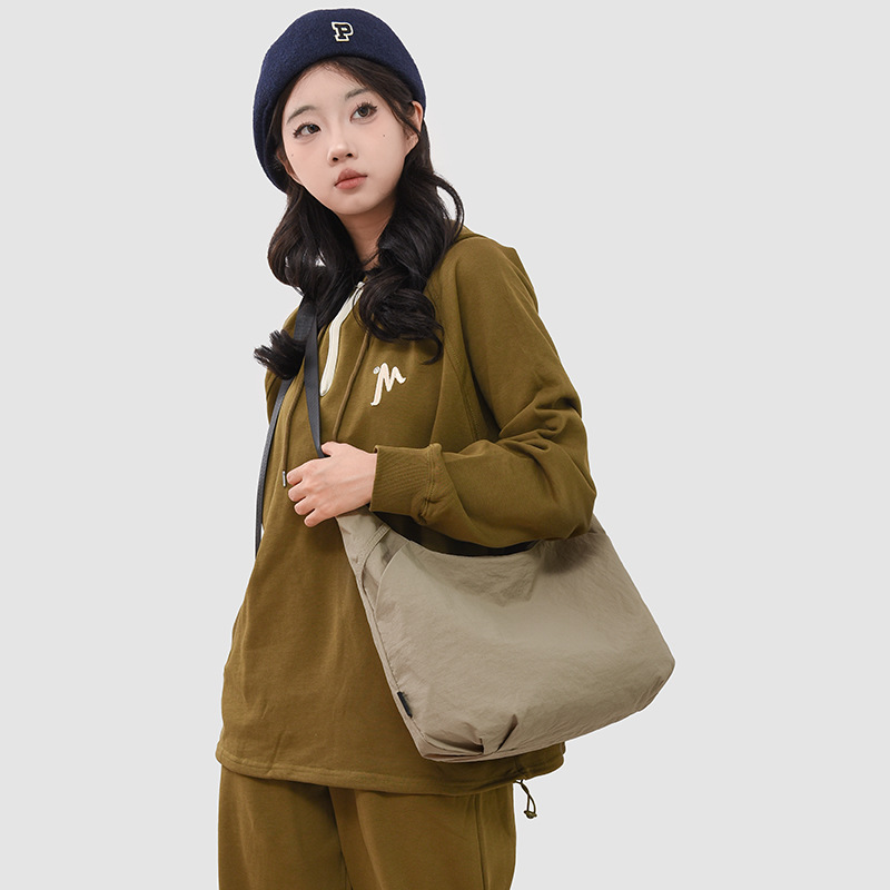 Lazy Style Fashion Women's Crescent Dumpling Crossbody Bag 2026 New Korean Version Casual Oxford Cloth Shoulder Bag - Thumbnail 2