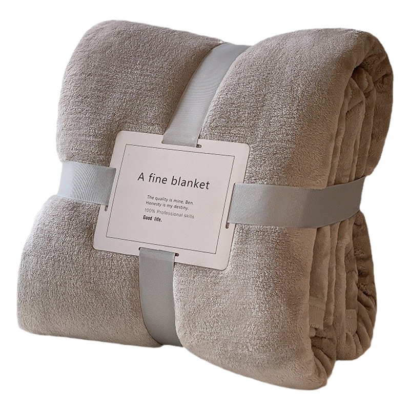 Manta de Franela de Color Sólido Estilo Europeo, Manta para Siesta, Clase A, Manta de Oficina, Manta de Regalo para Dormitorio, Venta al por Mayor