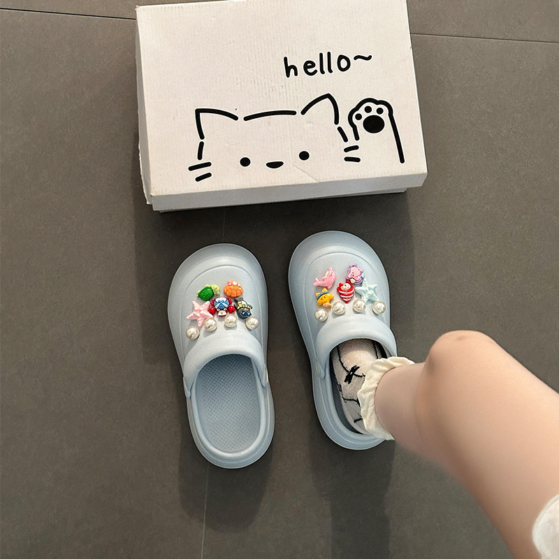 Cute Cartoon-Style Fun Decorative Thick-Soled Closed-Toe Slippers for Women 2026 Summer Non-Slip Slip-On Home Slippers Cute Cartoon-Style Fun Decorative Thick-Soled Closed-Toe Slippers for Women 2026 Summer Non-Slip Slip-On Home Slippers