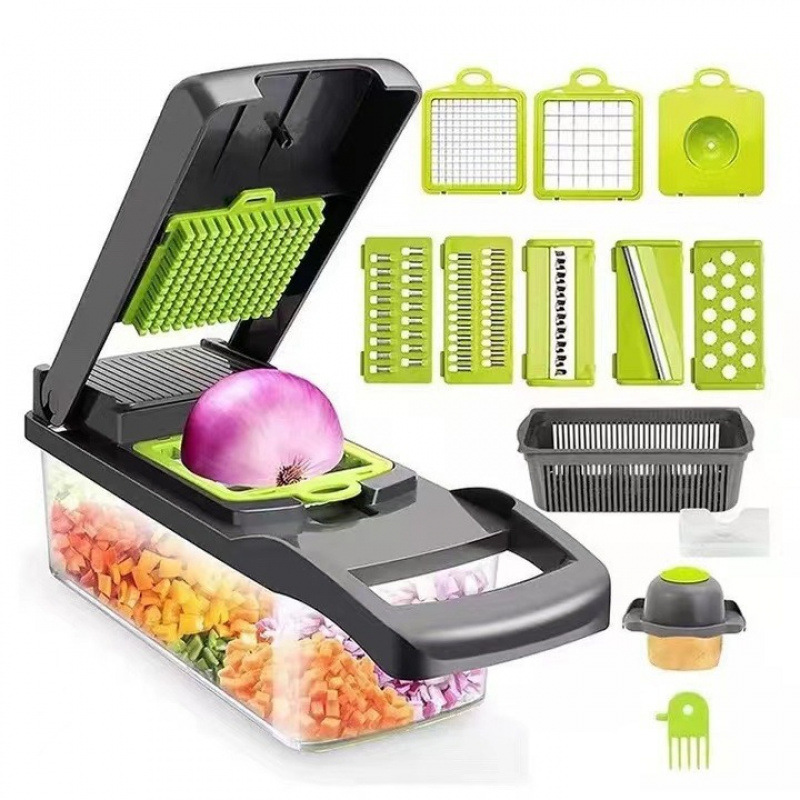 Cortador de Verduras Multifuncional de Acero Inoxidable para Cocina