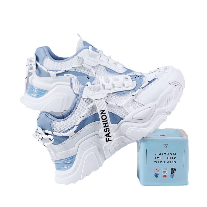 Zapatos de mujer primavera y verano transpirables zapatos deportivos casuales coreanos zapatos de papá in tide suela gruesa elevación de malla 2026 nuevo image 6