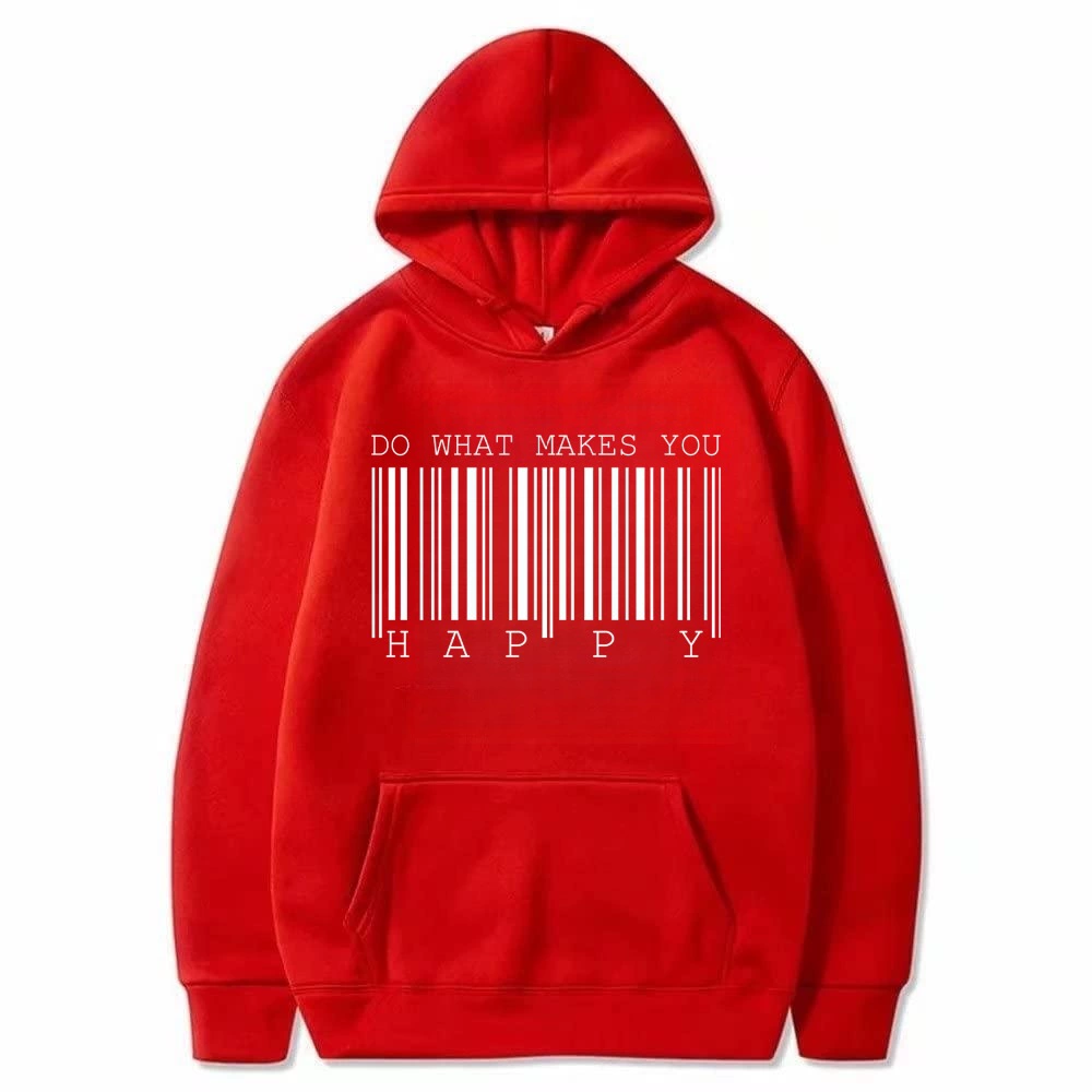 Fashion QR Code Pull Over Hoodies for Men An