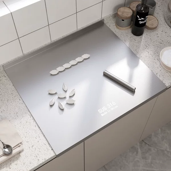 Edible 316 stainless steel cutting board, chopping board, countertop, rolling board, kitchen use, antibacterial and mold-resistant