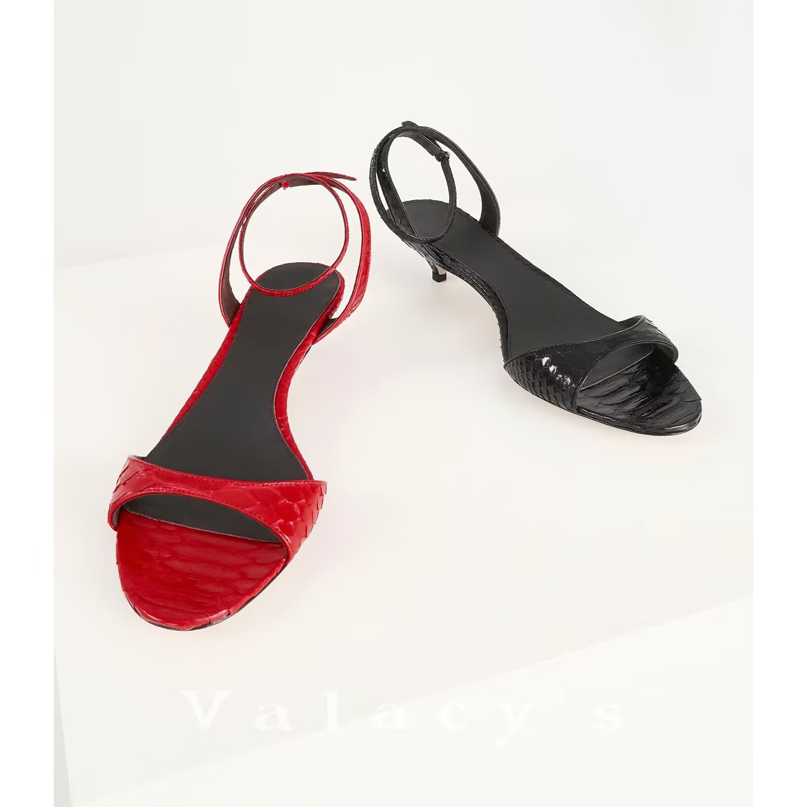 [블랙 라벨 시리즈] 포도 엄마 studiolee 프렌치 라운드 포인팅 오픈 발가락 발목 스트랩 로마 샌들