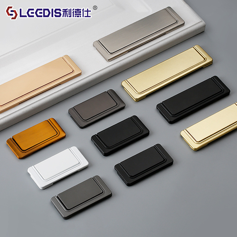 Factory direct sale minimalist sliding door drawer nightstand with hidden drawer handle, flat pull handle invisible, built-in cabinet wardrobe door pull handle