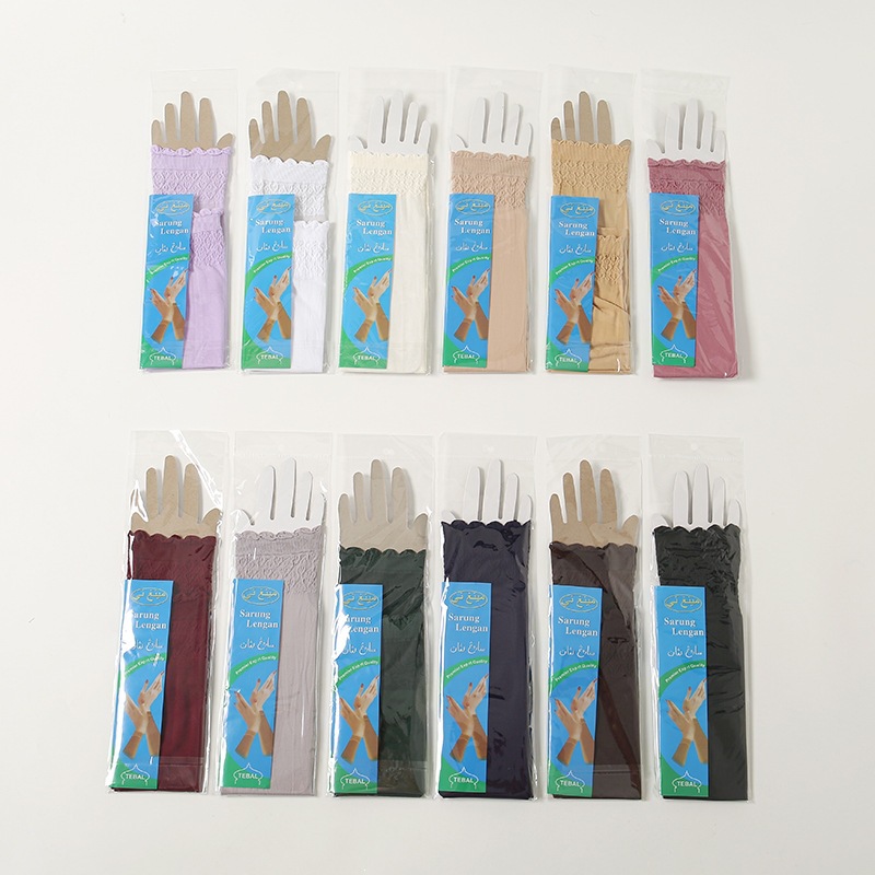 Hot-Selling Export Item: Polyester Ruffle Sleeve Cuffs for Women, Versatile and Fashionable Solid Color Arabic Arm Warmers