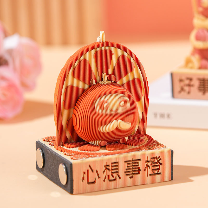 Notas adhesivas 3D emergentes con diseño de mascotas adorables y modernas, escultura de papel, arte desprendible, creativas, de alto valor, con dibujos animados encantadores.