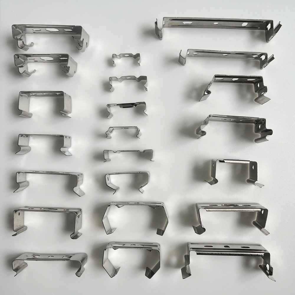 LED单管双管三防灯卡扣不锈钢卡灯具吸顶固定卡一体化卡簧三雄卡