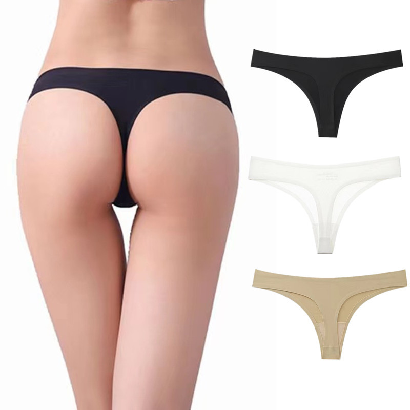 Non-marking ice silk thong women's under...