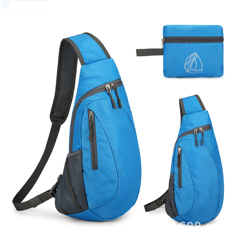 Bolso cruzado del pecho de los hombres plegables del estilo coreano bolso de Crossbody del hombro de las mujeres Bolso de los deportes de los hombres bolso de hombro al aire libre LOGOTIPO impreso
