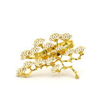 速卖通松树餐巾扣珍珠合金餐巾圈金色餐巾环口布圈厂家批发