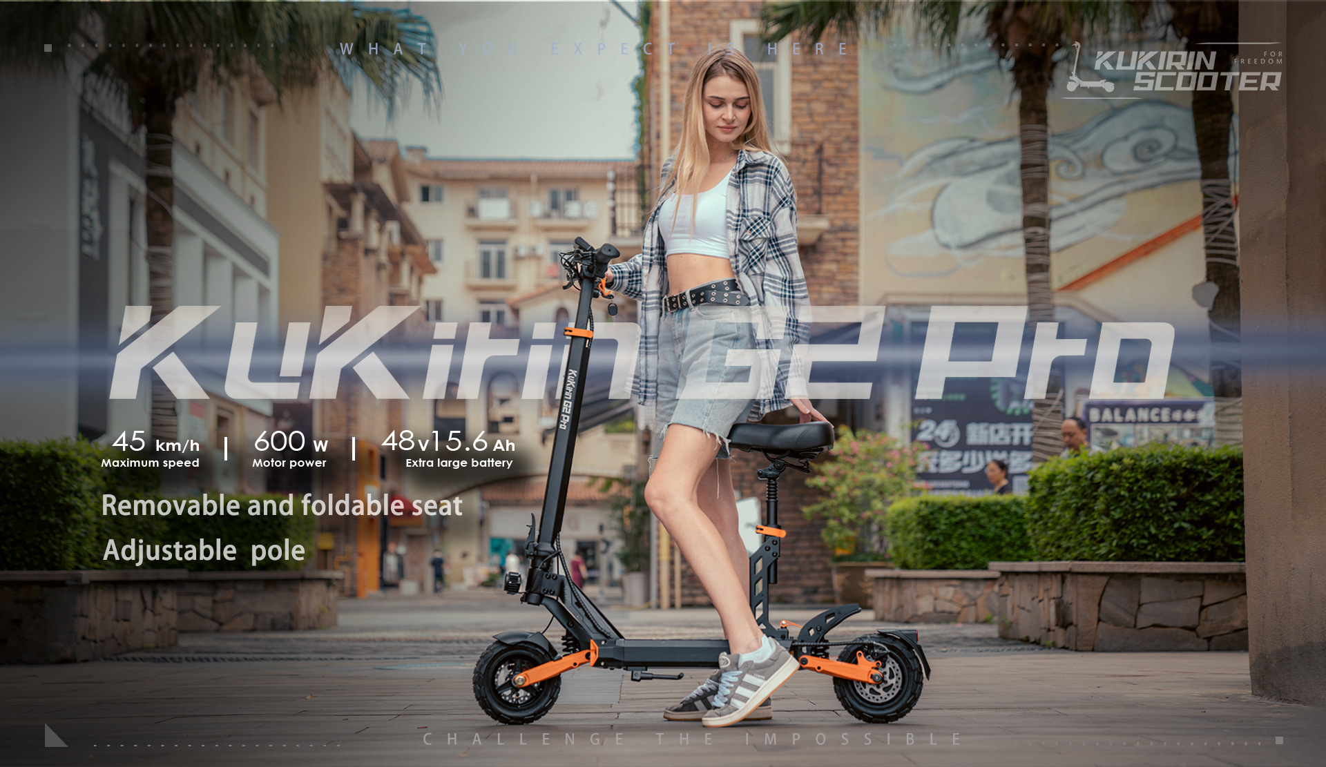 Kukirin G2Pro Electric Scooter Can Be Used for Sitting and Riding, Three-In-One 90% off Wheel Electric Mobility Scooter