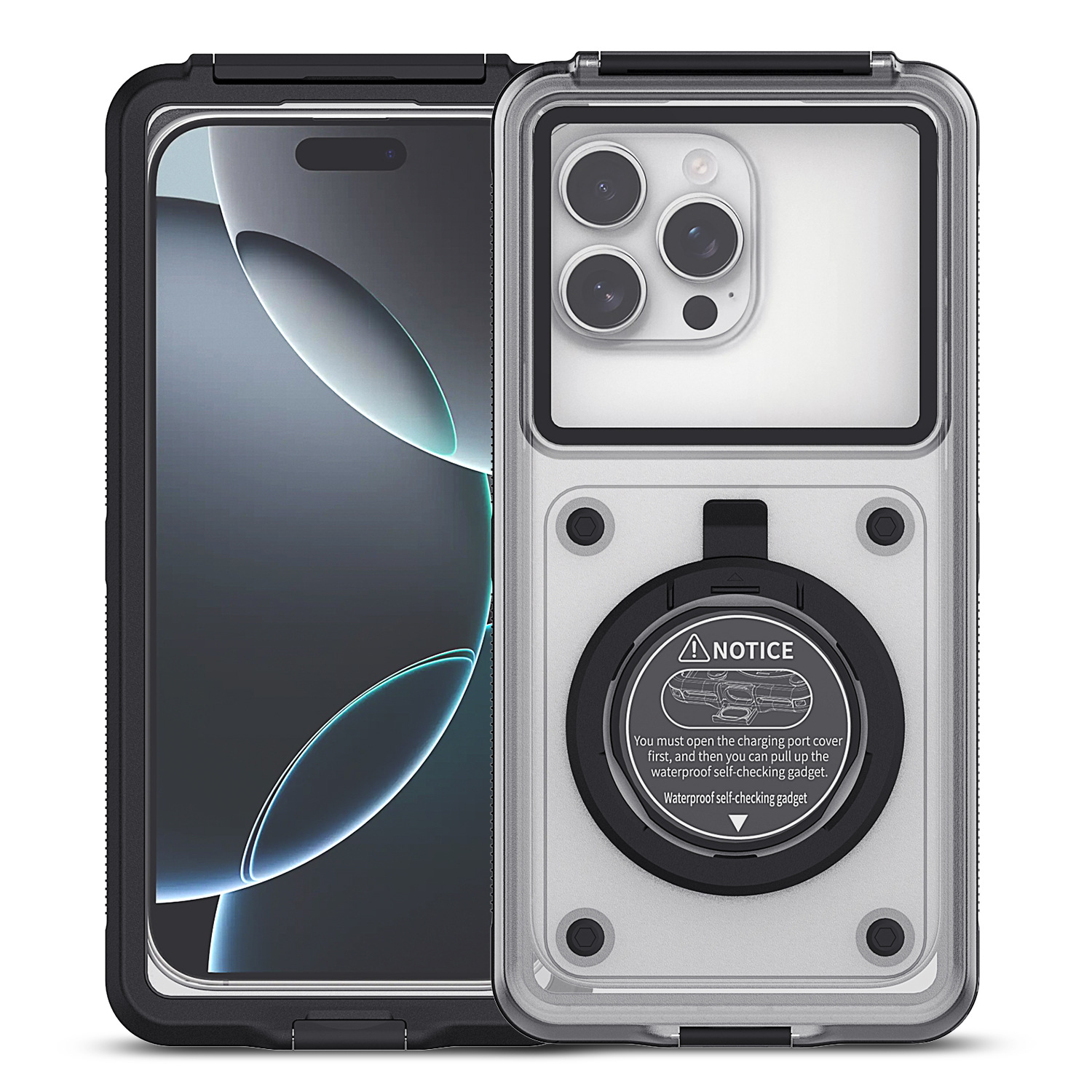 Auto-inspección a prueba de agua caso de teléfono celular 5.9-6.9 pulgadas teléfono celular bajo el agua foto cubierta de buceo para Apple / Huawei / Samsung