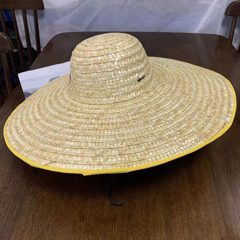 Farmer's Hat Big Brim Hat Sunshade High Quality Wrapping Wheat Straw Hat Farmer's Field Sunscreen Pastoral Agriculture Wrapping Straw Hat Farmer's Hat Big Brim Hat Sunshade High Quality Wrapping Wheat Straw Hat Farmer's Field Sunscreen Pastoral Agriculture Wrapping Straw Hat