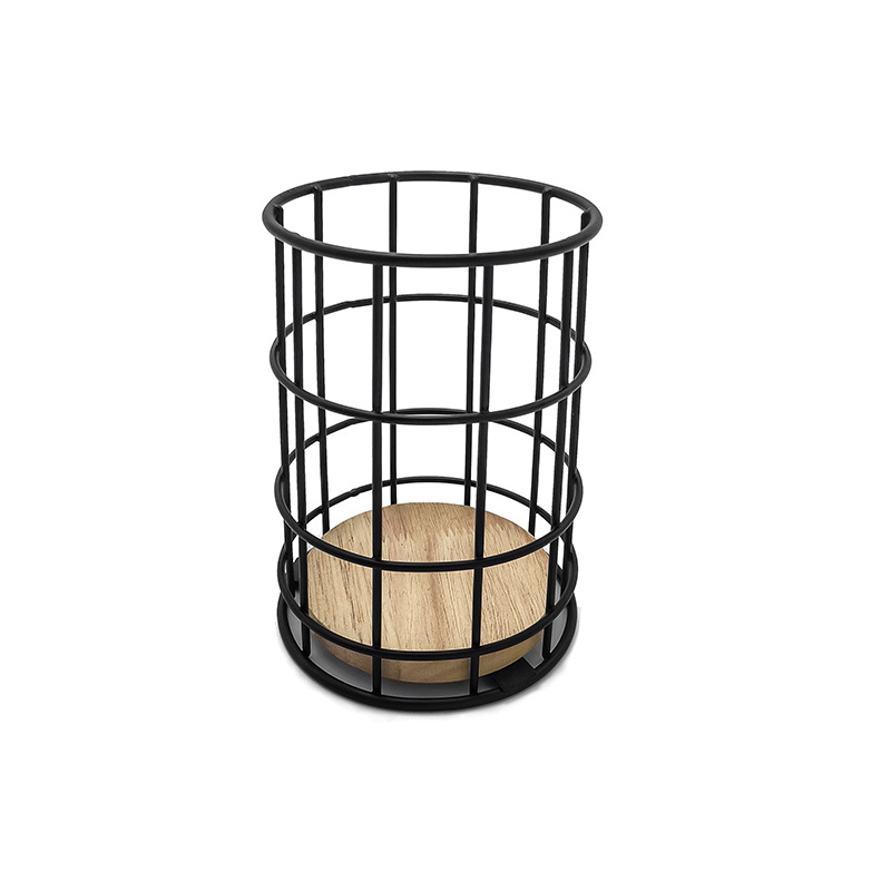 hierro forjado palillos estante palillos cesta de drenaje de almacenamiento palillos barril jaula palillos almacenamiento estante palillos caja de almacenamiento
