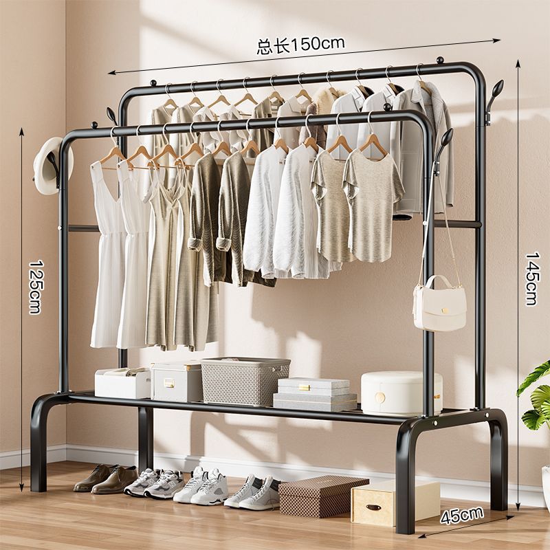 블랙 강화 더블 폴 150cm + 코트 후크