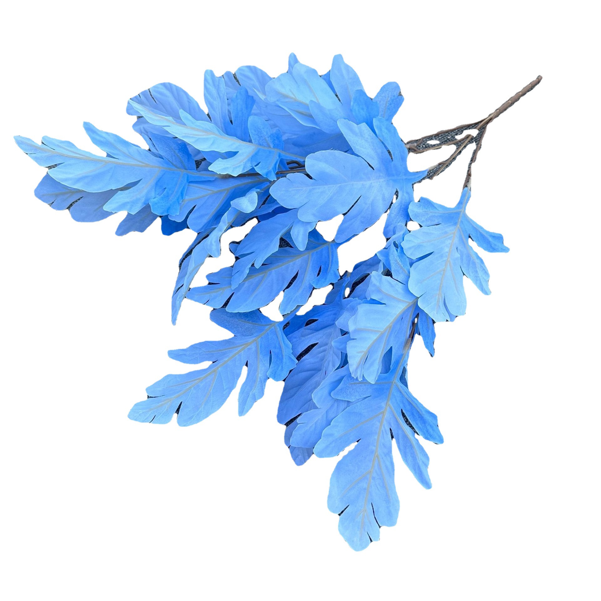 Cepillado mango de tela manojo de hojas de elefante decoración de salón de boda T diseño de mesa simulación planta verde hojas decoración del hogar flores falsas