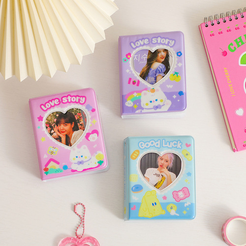 Mini cartoon animal 3-inch card album, photo album, polaroid photo album, girl star photo storage album