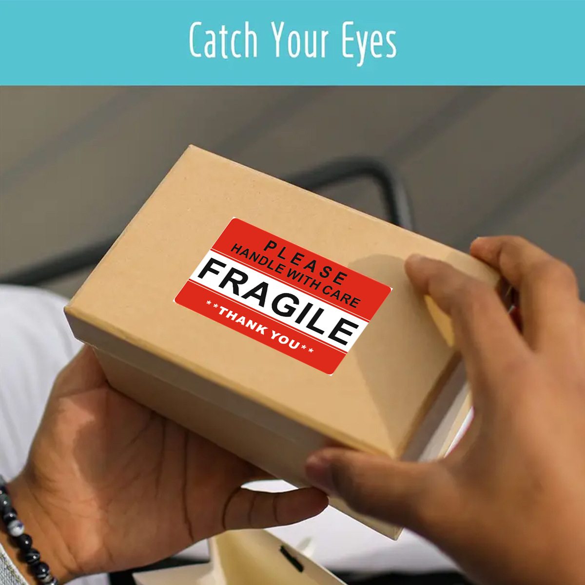 跨境提示请小心轻放不干胶贴纸PLEAS EHANDLE WITH CARE FRAGILE