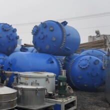 出售二手3立方5立方搪瓷反应釜 二手框式搅拌搪玻璃反应釜 蒸馏釜