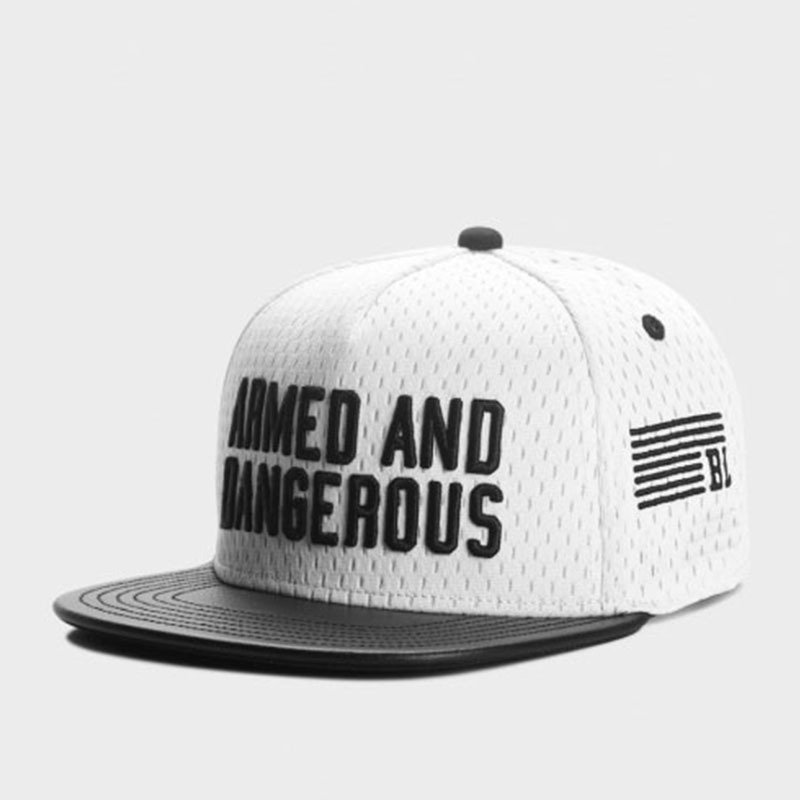 DANGEROUS white sports mesh breathable quick-drying sports cap adult men and women adjustable fashion baseball cap