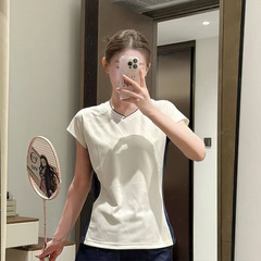 2025新款yy透气速干羽毛球服韩国队全英大赛服男女运动比赛短袖