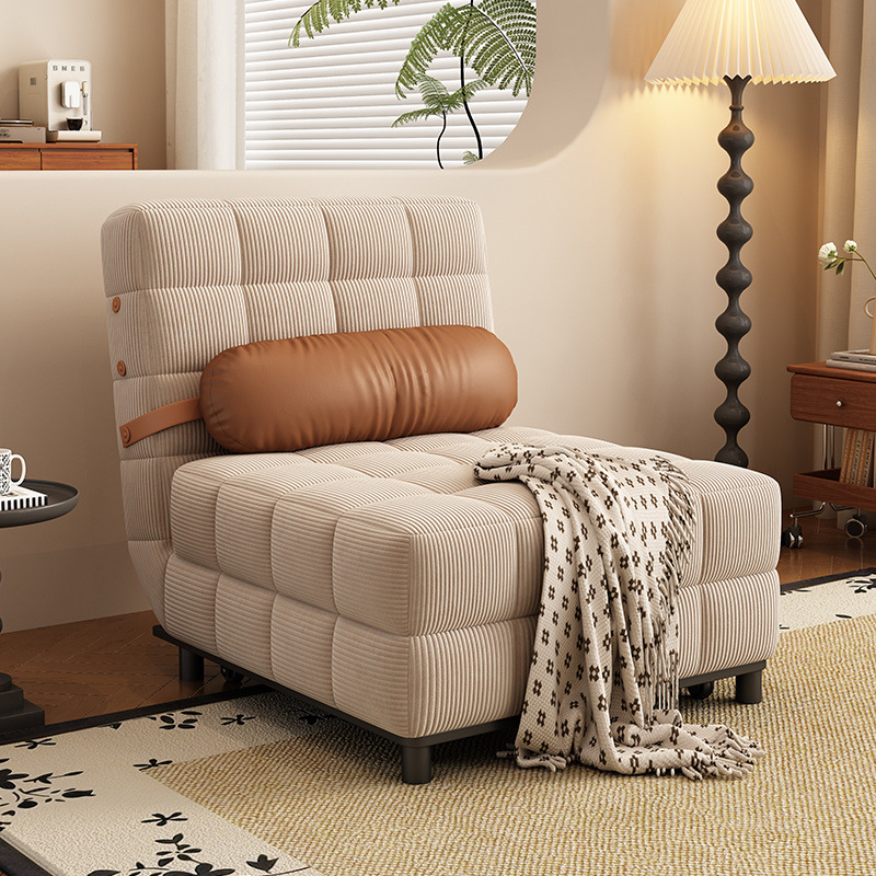 Sofá cama multifuncional de doble propósito, balcón de la sala de estar, apartamento pequeño, doble individual plegable