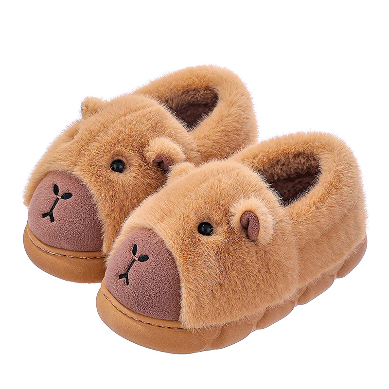 Zapatillas de algodón Capiballa para mujeres 2025 nuevo otoño invierno hogar interior bolsas de pareja tacones zapatos de algodón para hombres