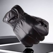 真皮手套秋冬季摩托车手套加绒保暖户外骑车开车防风防寒羊皮手套