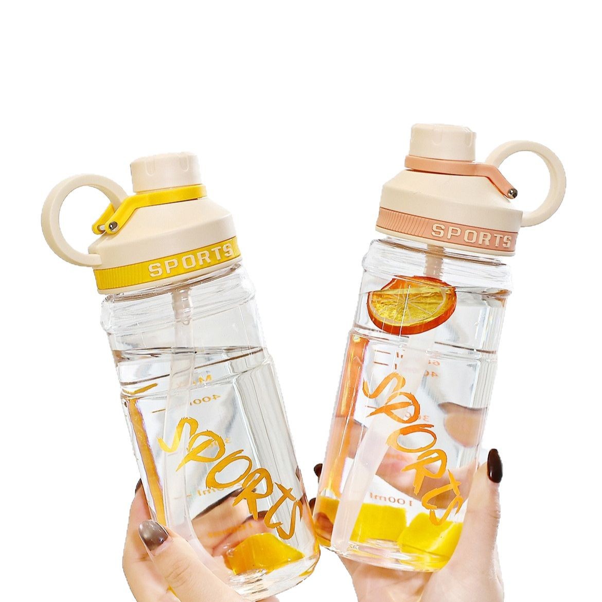 Xinbeidi nueva taza espacial portátil deportiva de gran capacidad portátil hervidor de agua taza de plástico taza de calibración taza de agua de estudiantes