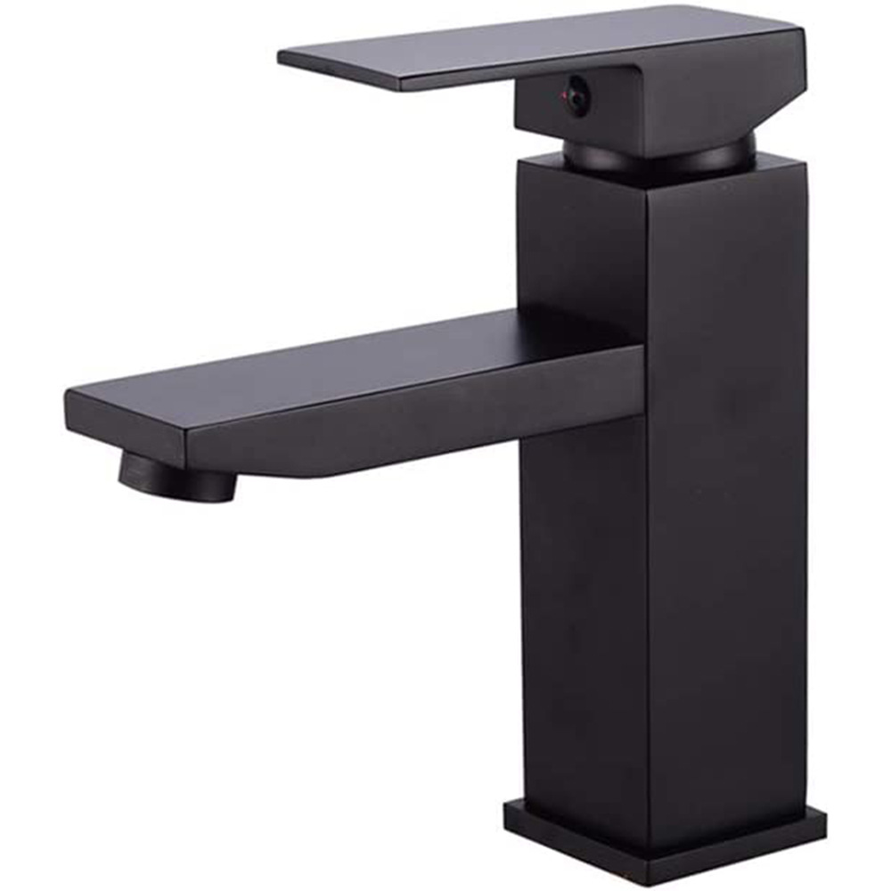 Stainless steel washbasin, hot and cold water faucet, black lacquered square countertop basin, washbasin and mixed faucet manufacturer wholesale undefined
