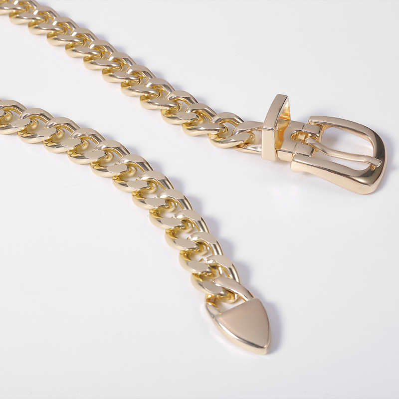 Joyas transfronterizas de moda de una sola capa de cadena metálica cintura cadena de cuerpo retro cintura cadena de mujer al por mayor