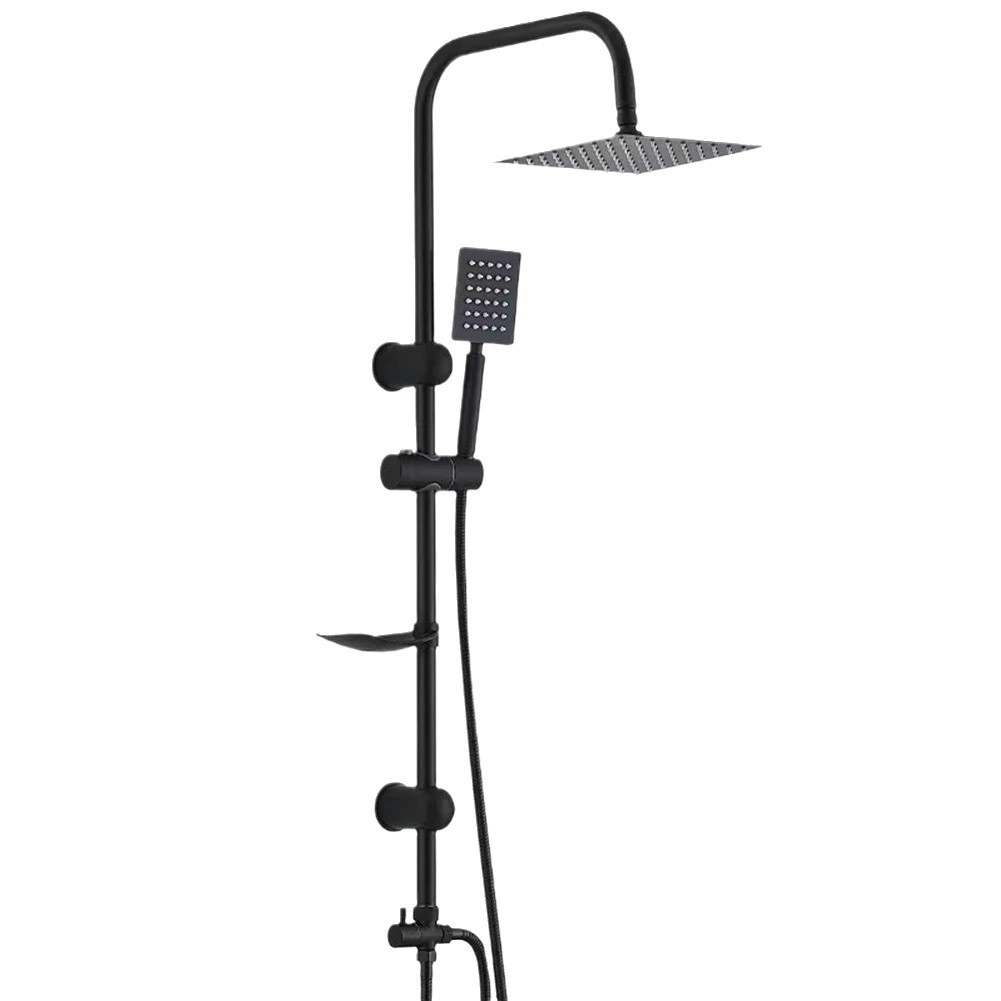 Personalizado acero inoxidable negro ducha de ducha conjunto de oro dibujado pared tipo ducha de comercio exterior fábrica transfronteriza al por mayor