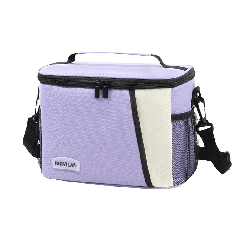 Bolsa de almuerzo de mensajero de gran capacidad, bolsa de picnic de color a juego de dopamina, bolsa de hielo transfronteriza de comercio exterior, bolsa de almuerzo, bolsa de aislamiento