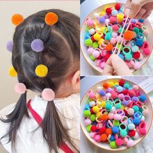 20条装~毛球小号毛巾圈糖果色可爱不伤发扎头发皮筋百搭甜美头饰