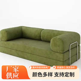 沙发布艺压缩沙发床小户型客厅卧室可折叠拆洗双三人两用模块