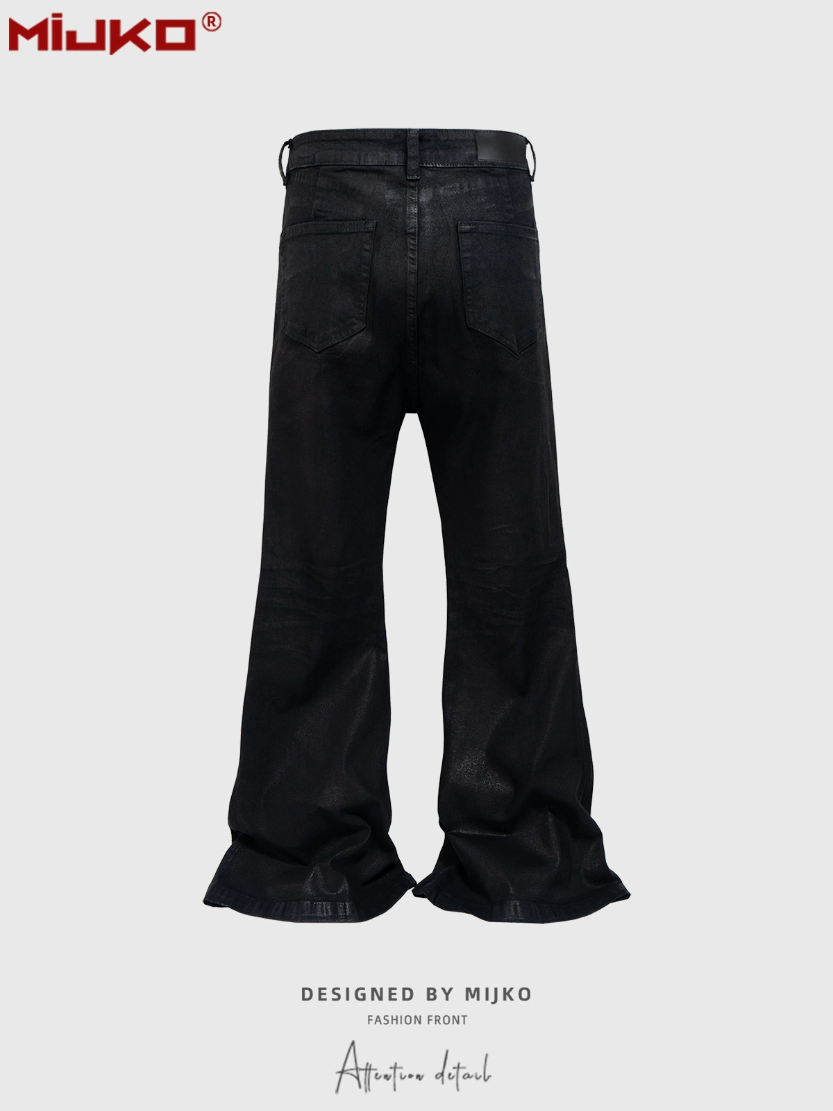 Брюки Mijko унисекс микро bootcut, прямой крой, чёрные, размеры M–XXL