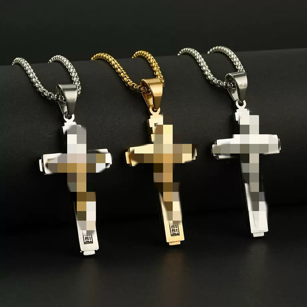 men's retro trend accessory hip-hop style stainless steel