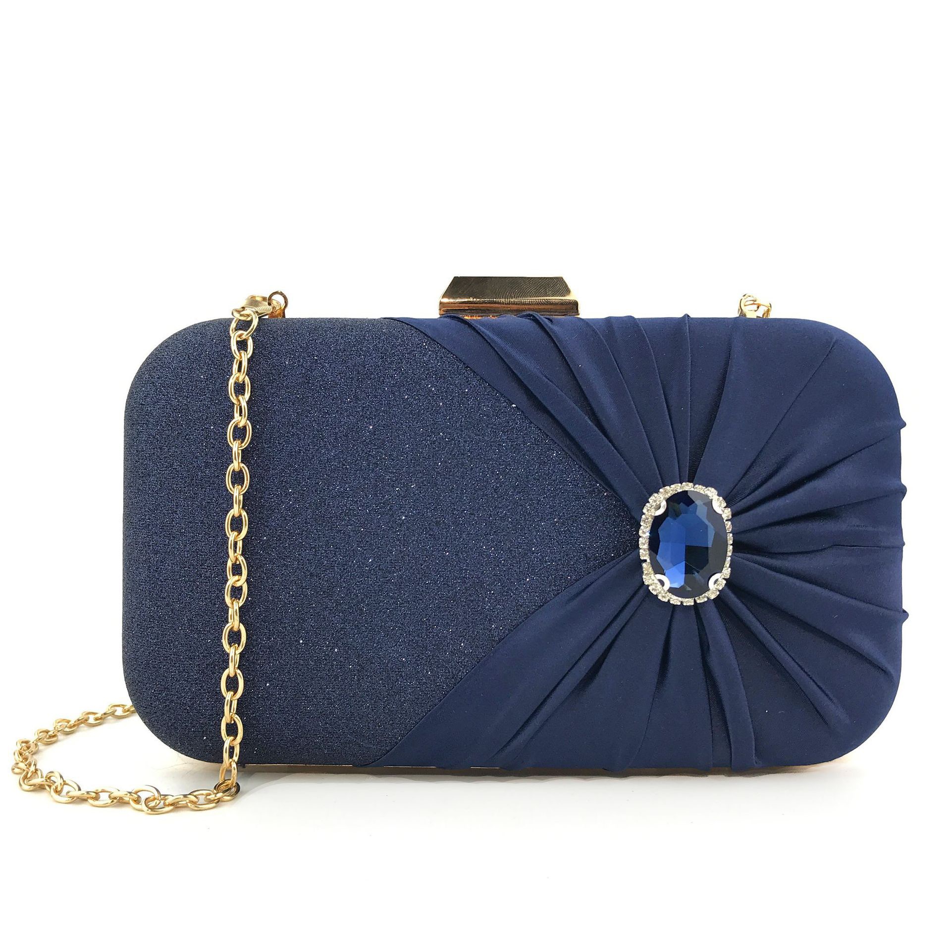 Women's All Seasons Polyester Solid Color Elegant Square Lock Clasp Evening Bag display picture 3