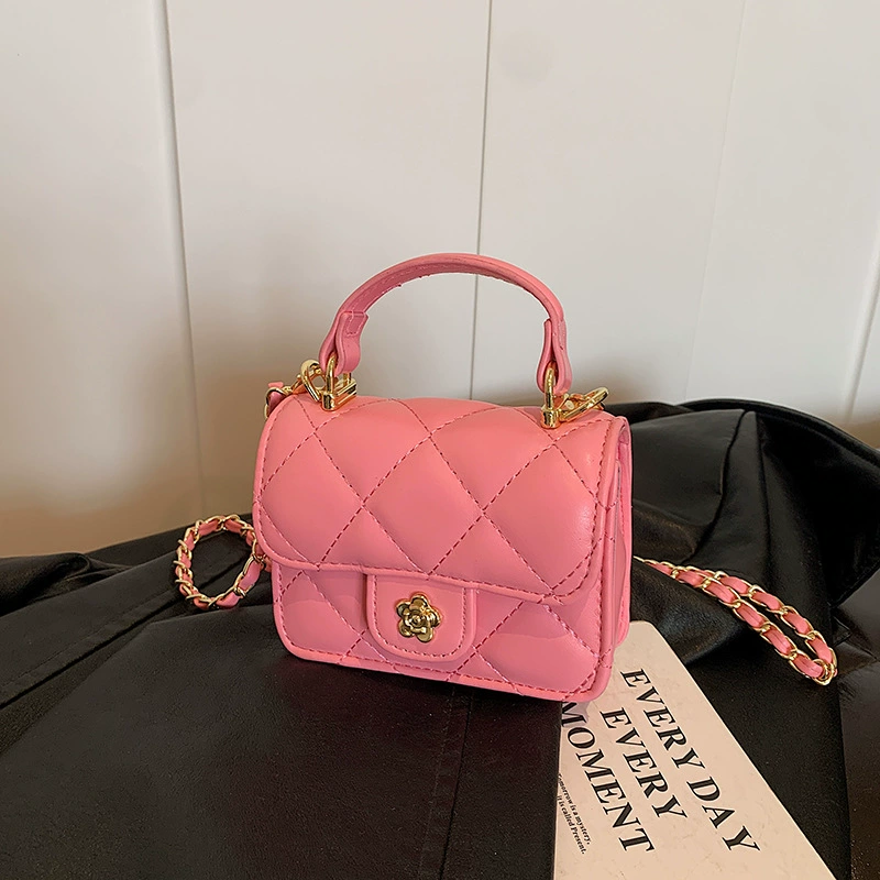 Детская стёганая сумка через плечо в стиле Chanel, мини с цепочкой, 11×6,9×5,94 см