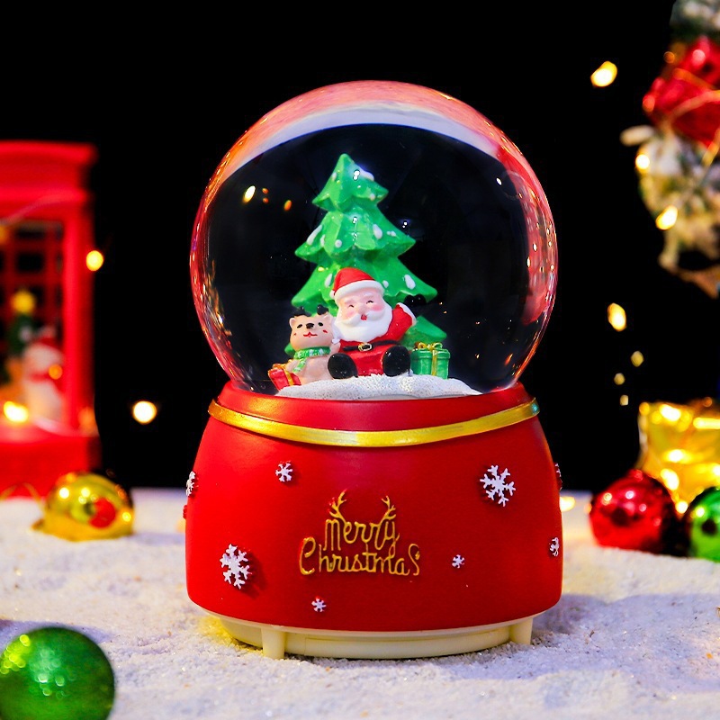 Nuevos regalos de Navidad luminosos bolas de cristal de nieve de agua decoraciones de Navidad al por mayor transfronterizas regalos para niños
