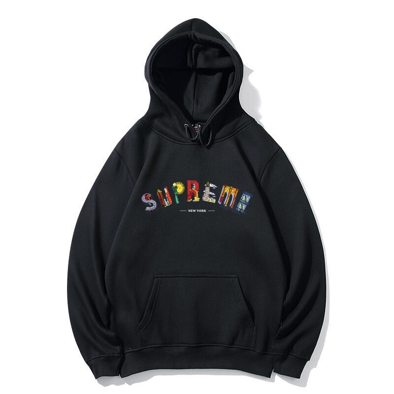 Cross-Border Trendy Brand Sup Heavyweight American-Style Letter Print Casual Versatile Loose Solid Color Unisex Hoodie Cross-Border Trendy Brand Sup Heavyweight American-Style Letter Print Casual Versatile Loose Solid Color Unisex Hoodie