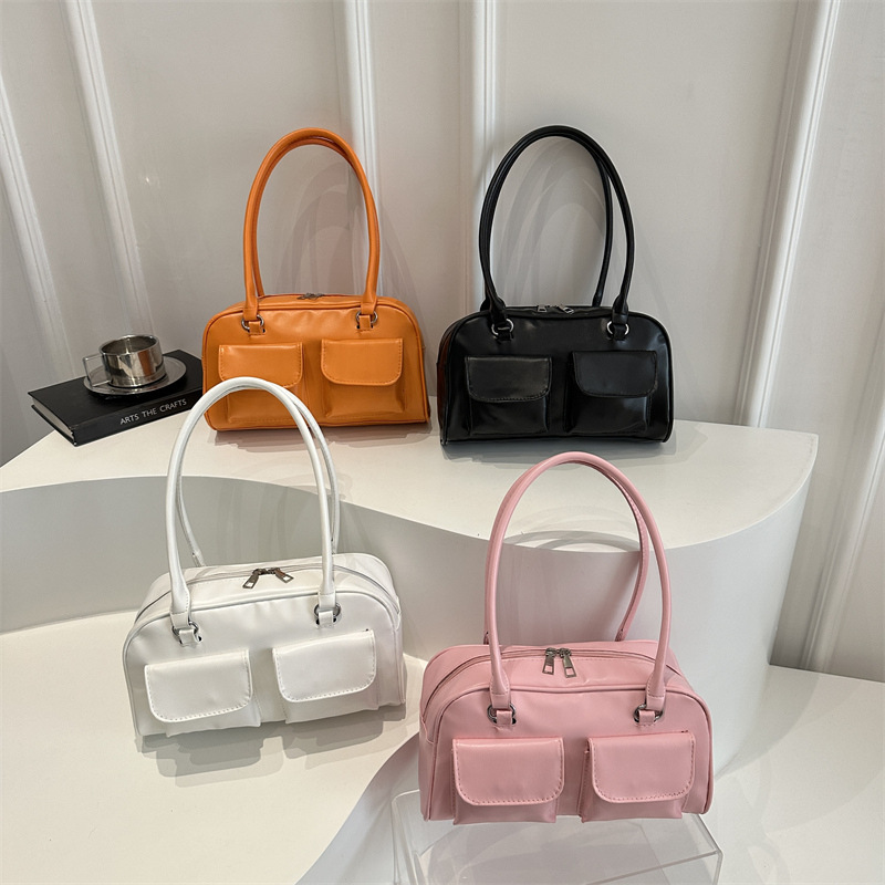 Niche Zhong 2025 estilo coreano en verano nuevo bolso de moda bolso de doble bolsillo de gran capacidad bolso de hombro de viaje