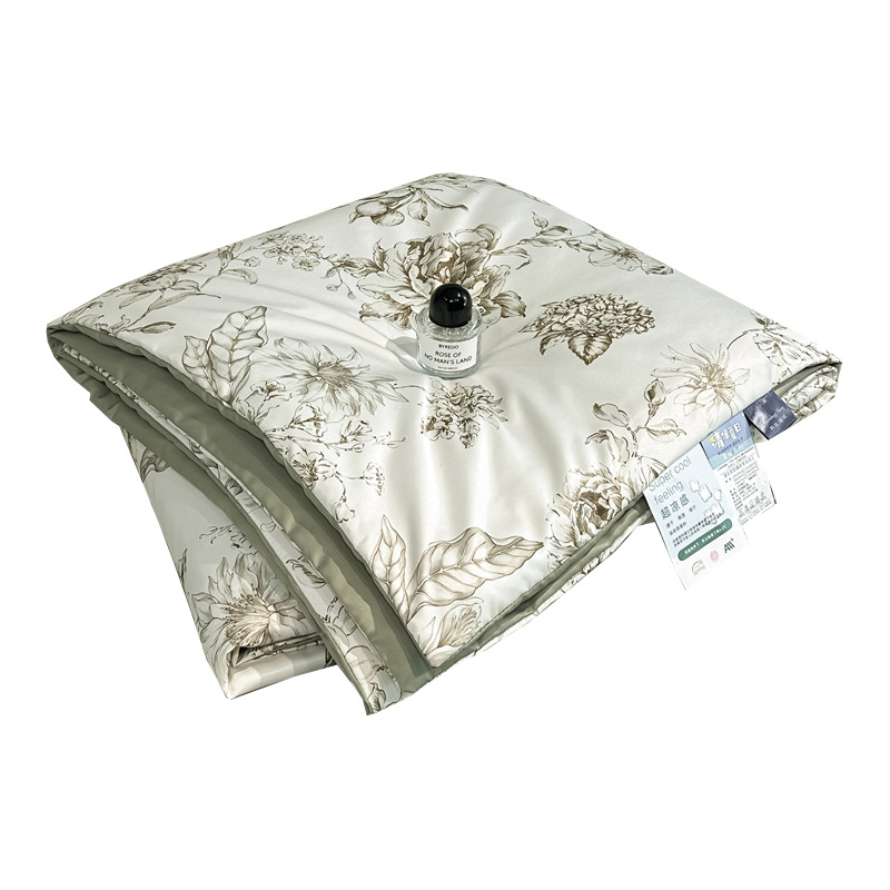 Sensación fresca de seda helada edredón fresco de verano edredón de aire acondicionado dormitorio de verano edredón individual edredón de verano núcleo se puede lavar a máquina edredón fino