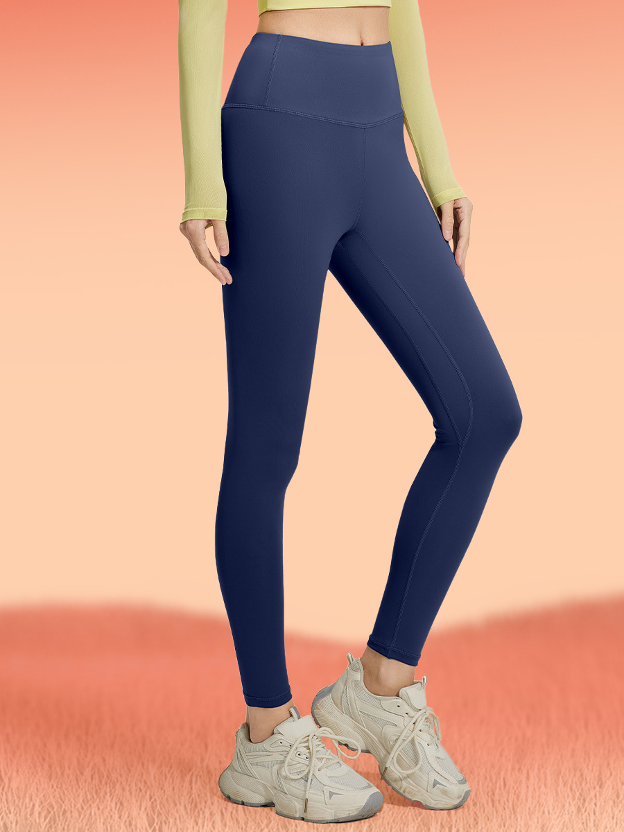 Pantalones de gimnasio de invierno de lana y grueso, abdomen cerrado, caderas a prueba de viento y calentamiento, pantalones de gimnasio ajustados