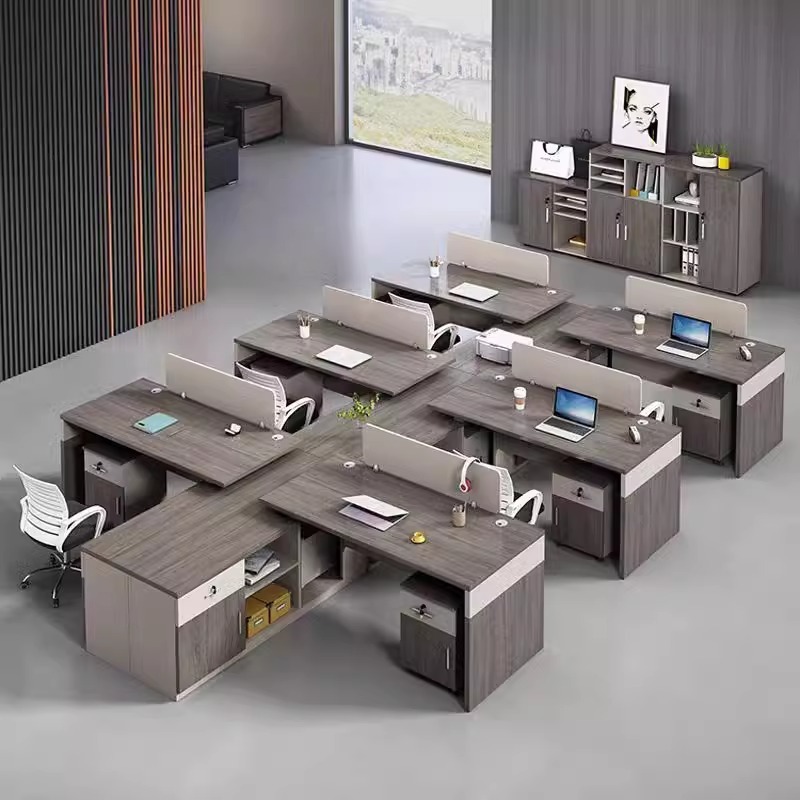 E0 環境保護会社オフィスデスクオフィスシンプルモダンダブルスタッフスタッフデスクスーパーバイザーハイキャビネット会計付き|undefined