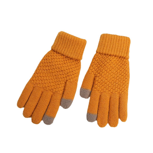 Winter Knitted Touchscreen Fleece-Lined Thickened Couples' Warm Gloves for Men and Women
