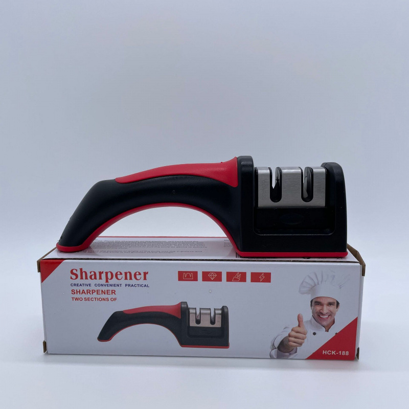 Dos secciones afilador de cuchillos simple afilador de piedra afilador de cuchillos artefactos de afilador rápido doméstico de afilador de cuchillos de cocina